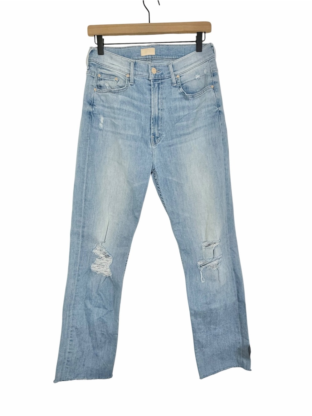 MOTHER High Waisted Rider Ankle Fray Island After Hours Size 29 - Picture 2 of 13